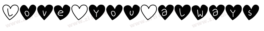 Love you always字体转换